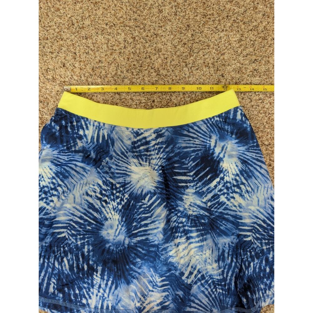 LANDS' END Pull-on Quick Dry Active Skort Girls XL 14-16 Blue Palm Tie Dye - Picture 5 of 7